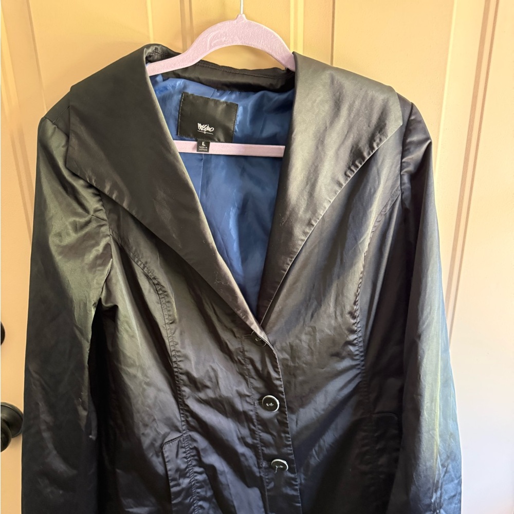 Mossimo Black Trench Coat L